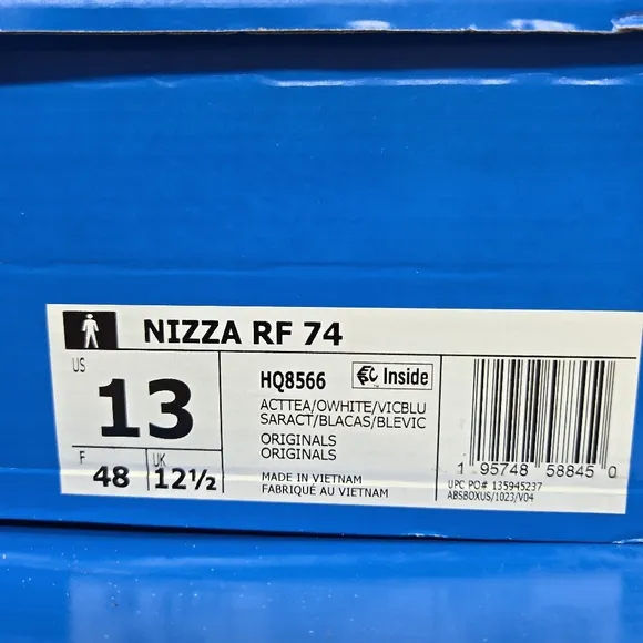 New adidas Lifestyle Nizza RF 74 Active Teal Off White Men's Shoes Size 13