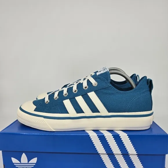 New adidas Lifestyle Nizza RF 74 Active Teal Off White Men's Shoes Size 9