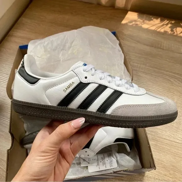New Adidas Samba OG Sneaker Shoes Black White