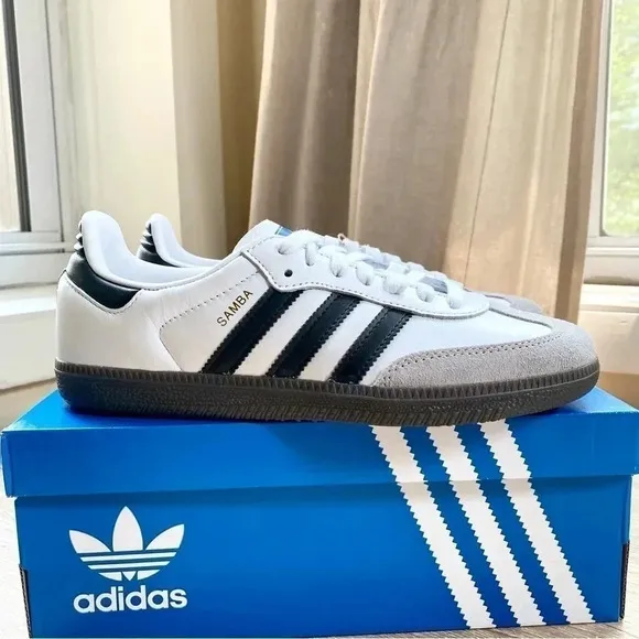 New Adidas Samba OG Sneaker Shoes Black White