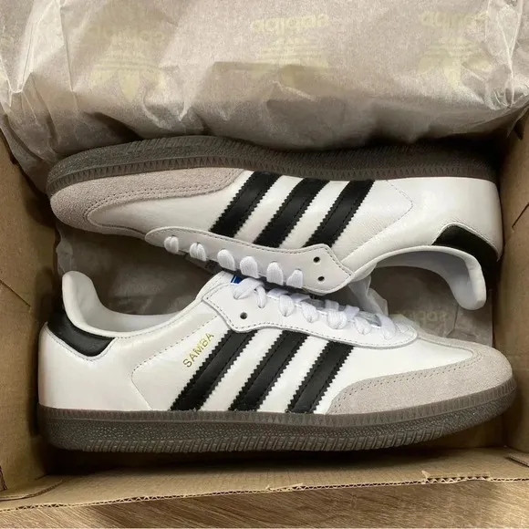 New Adidas Samba OG Sneaker Shoes Black White