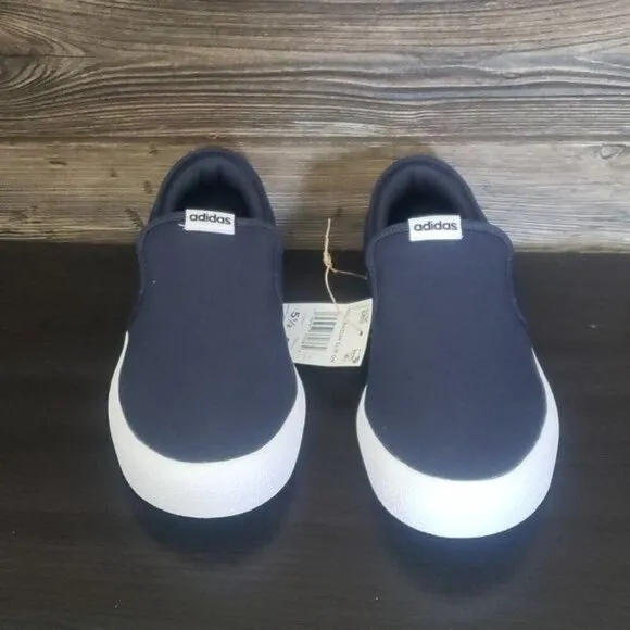 New Adidas Vulc Raid3R Skate Slip On Navy Blue Laceless Shoes
