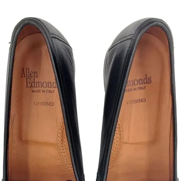 NEW Allen Edmonds Italy Dress Shoes Mens 12B Butter Soft Black Leather Loafers