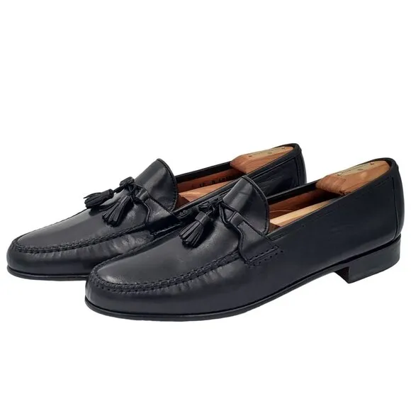 NEW Allen Edmonds Italy Dress Shoes Mens 12B Butter Soft Black Leather Loafers