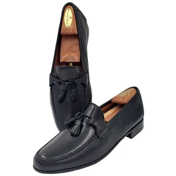 NEW Allen Edmonds Italy Dress Shoes Mens 12B Butter Soft Black Leather Loafers