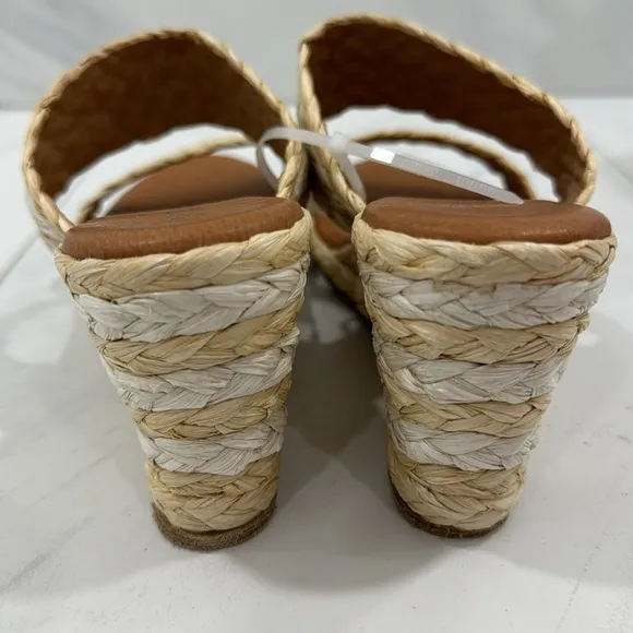 NEW! André Assous Nolita Raffia Wedge Slide Sandal - Size 40