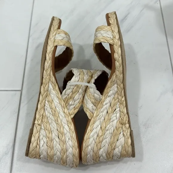 NEW! André Assous Nolita Raffia Wedge Slide Sandal - Size 40