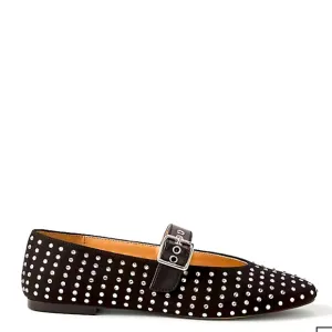 NEW Ann Taylor Jeweled Mary Jane flat shoes size 10 black