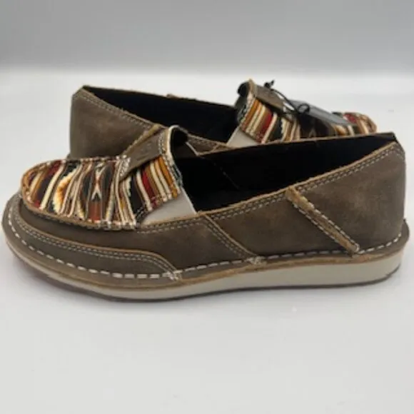 NEW Ariat Cruisers Brown Bomber Chimayo Leather Women’s Slip On Shoes Size 6.5