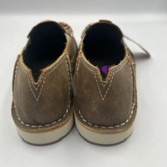 NEW Ariat Cruisers Brown Bomber Chimayo Leather Women’s Slip On Shoes Size 6.5