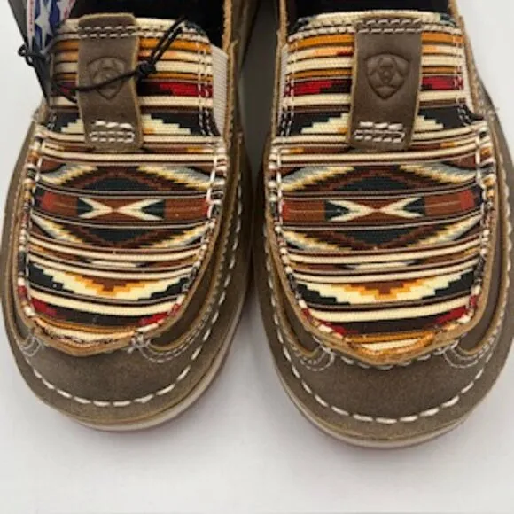 NEW Ariat Cruisers Brown Bomber Chimayo Leather Women’s Slip On Shoes Size 6.5
