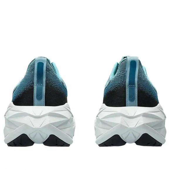 NEW ASICS men's novablast 4 running shoes - wide width in blue teal/evening teal