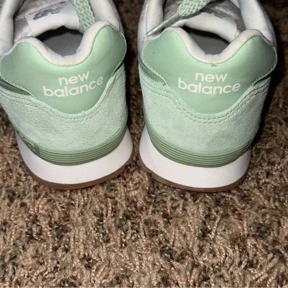 New Balance 574 Big Kid's Shoes Green-White GC574WK1 Avocado Gum Size 4