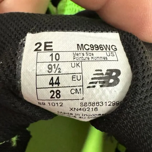 NEW BALANCE 996 Bright Green Sneakers Mens 10‎ 2E Tennis Shoes Lifestyle