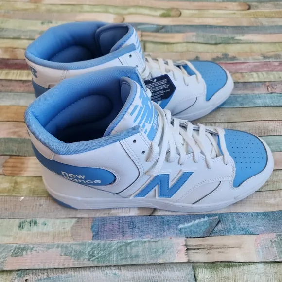 New Balance BB480 HI White Blue BB480SCA Size 11.5 Basketball Shoes
