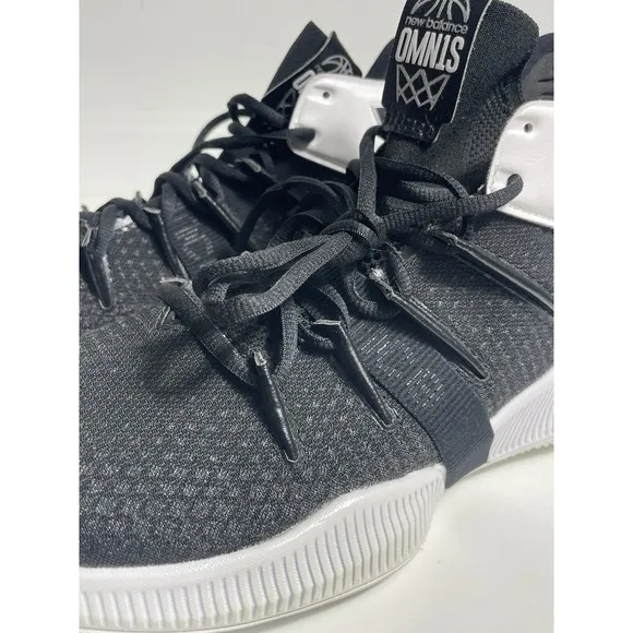 New Balance OMN1S Black Canvas High Top Athletic Basketball Shoes Mens US 10