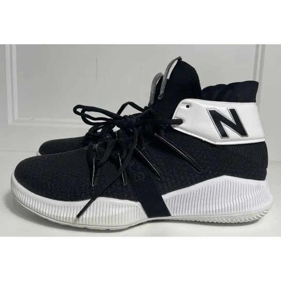 New Balance OMN1S Black Canvas High Top Athletic Basketball Shoes Mens US 10