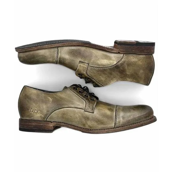 NEW BEDSTU men's genoa leather shoes in taupe rustic