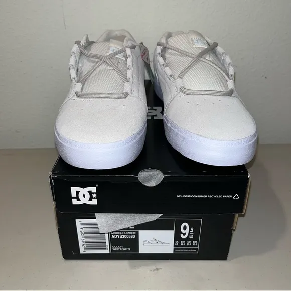 New DC Shoes Hyde Men's Leather Low Top Vulcanized Skateboarding Shoes Size 9.5