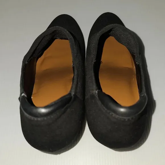 NEW Donald Pliner Tanah Bootie Wedge Shootie Black Stretch Crepe Elastic Size 9