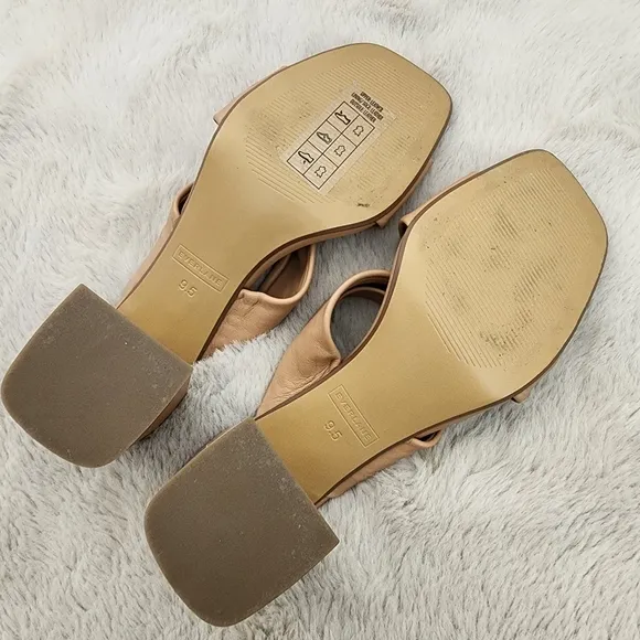 NEW Everlane The Day Twist Heel Elegant Tan Block Heel Sandals