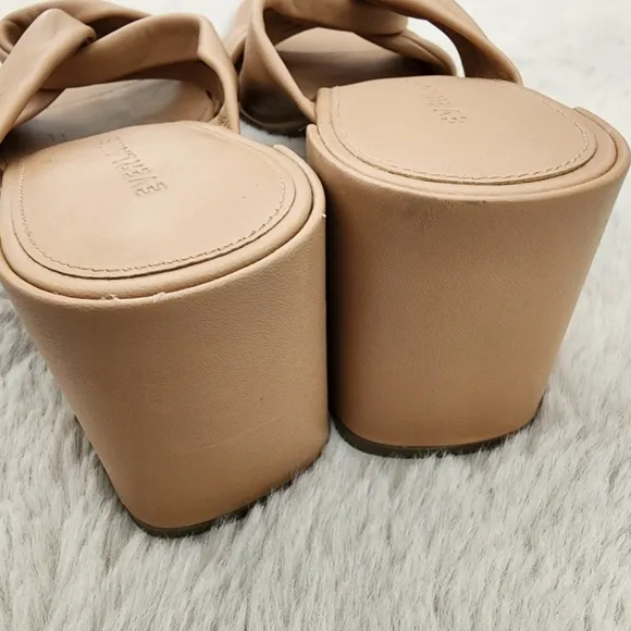 NEW Everlane The Day Twist Heel Elegant Tan Block Heel Sandals