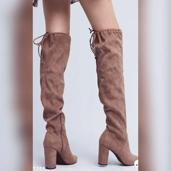 New Faryl Robin  Sofia Vegan Suede Knee-High Boots