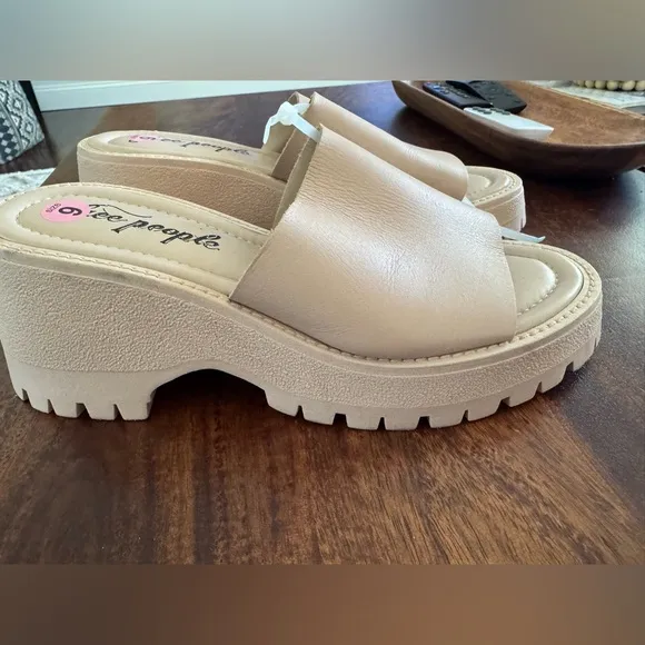 NEW Free People Winona Wedge Platform Sandals Slip-On