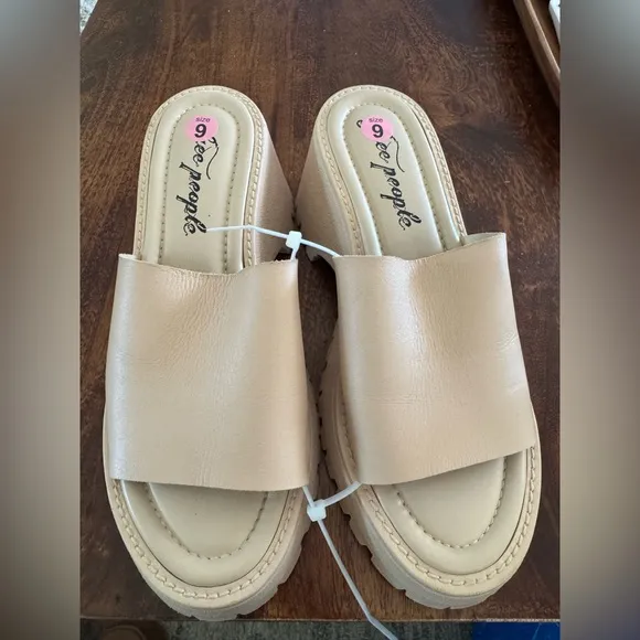 NEW Free People Winona Wedge Platform Sandals Slip-On