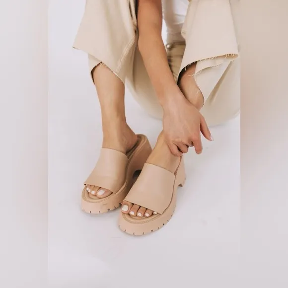 NEW Free People Winona Wedge Platform Sandals Slip-On