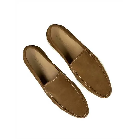 NEW G. BROWN men's the bert venetian shoes in whiskey