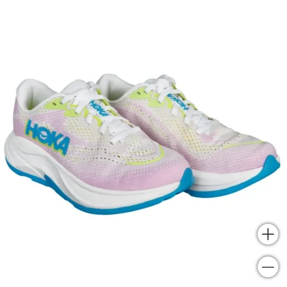 New!!! HOKA Women's Girls Running Shoes Rincon 4 Shoes - Frost/Pink Size 8.5 NIB