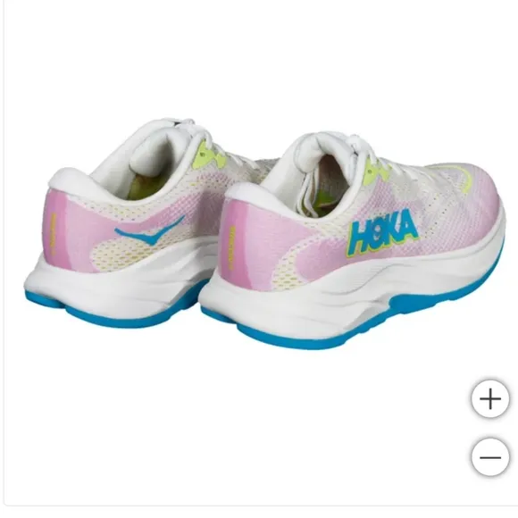 New!!! HOKA Women's Girls Running Shoes Rincon 4 Shoes - Frost/Pink Size 8.5 NIB