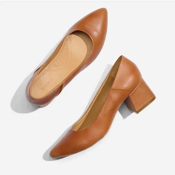 NEW IN BOX Nisolo Fiorela Go-To Mid Heel in Caramel