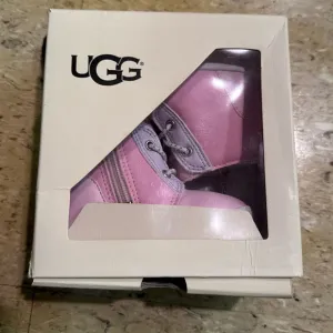 NEW NIB baby Girl UGG pink Kristjan Chukka Leather Boot Sz 2/3 6-12m Shoes