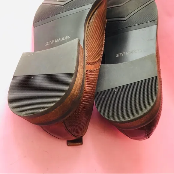 New orange brown Steve Madden leather shoes