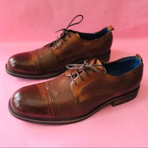New orange brown Steve Madden leather shoes