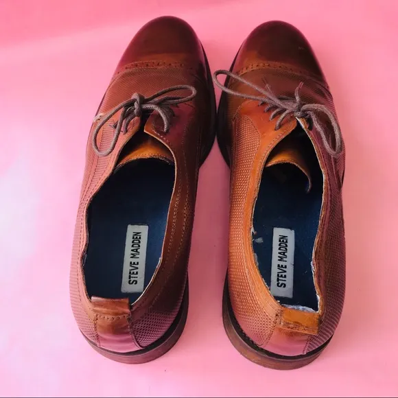 New orange brown Steve Madden leather shoes