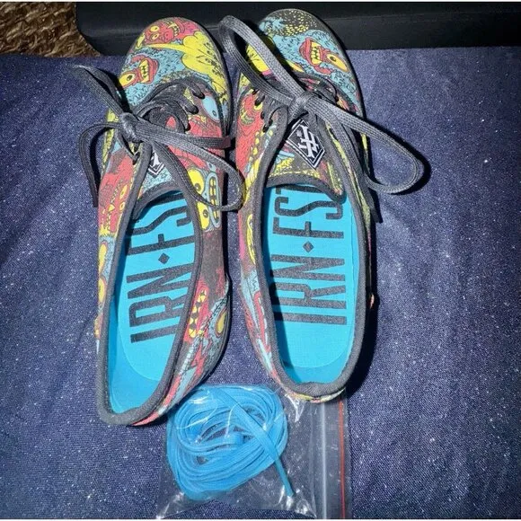 New Rare IRON FIST Winston Monsters Ball Canvas Sneakers Men’s US 9.5 Xtra Laces
