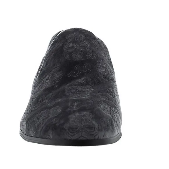 NEW Robert Graham Renegade Velvet Loafer!  8.5  Gray  Venetian Embossed Skulls