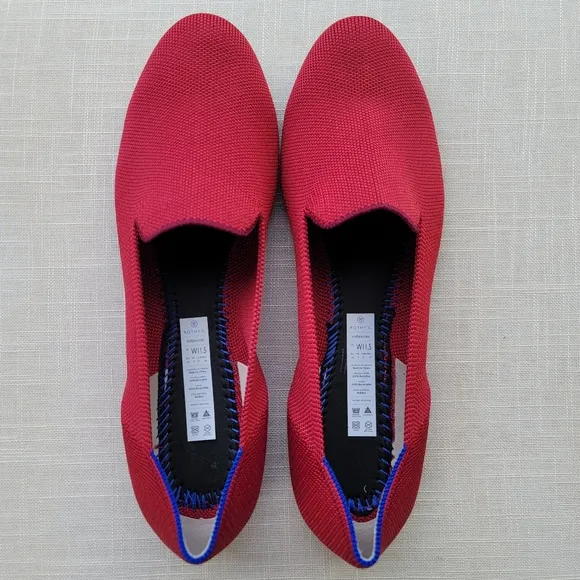 New! Rothy's Sz 11.5 Dark Red Loafers Womens Shoes Flats in Box Rothys