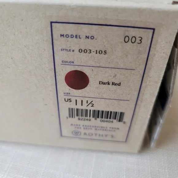 New! Rothy's Sz 11.5 Dark Red Loafers Womens Shoes Flats in Box Rothys
