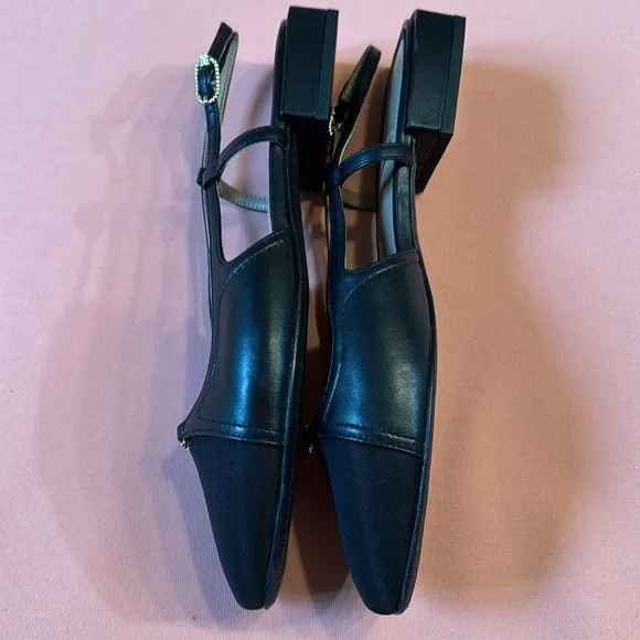 New SAM EDELMAN Leather Shoes. Black. Size 7.5.