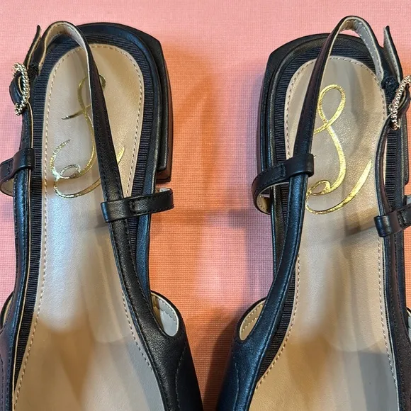 New SAM EDELMAN Leather Shoes. Black. Size 7.5.