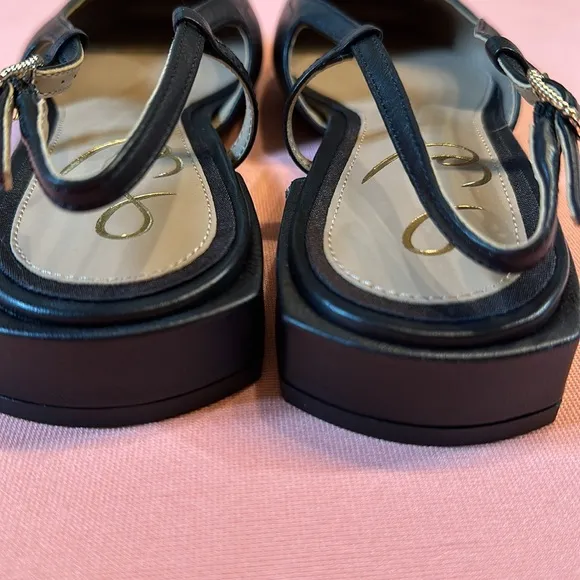 New SAM EDELMAN Leather Shoes. Black. Size 7.5.