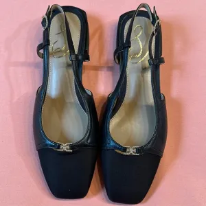 New SAM EDELMAN Leather Shoes. Black. Size 7.5.