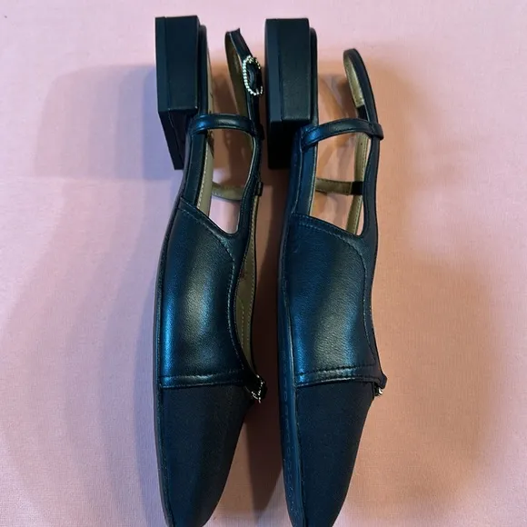 New SAM EDELMAN Leather Shoes. Black. Size 7.5.