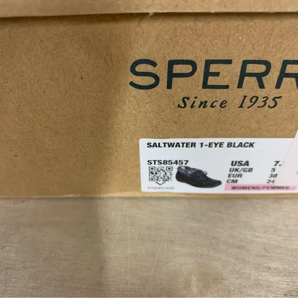 New! Sperry Saltwater 1-Eye Boots Shoes Ran Duck Rubber Fur Black 7.5