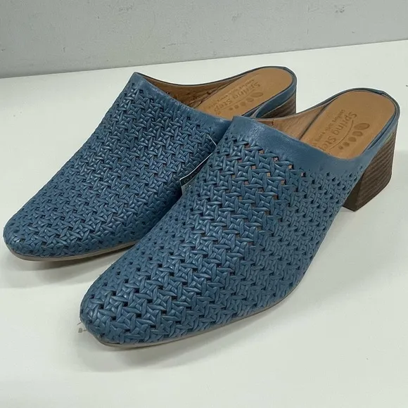 New Spring Step Arlyse Leather Mules  Size US 9, EU 40