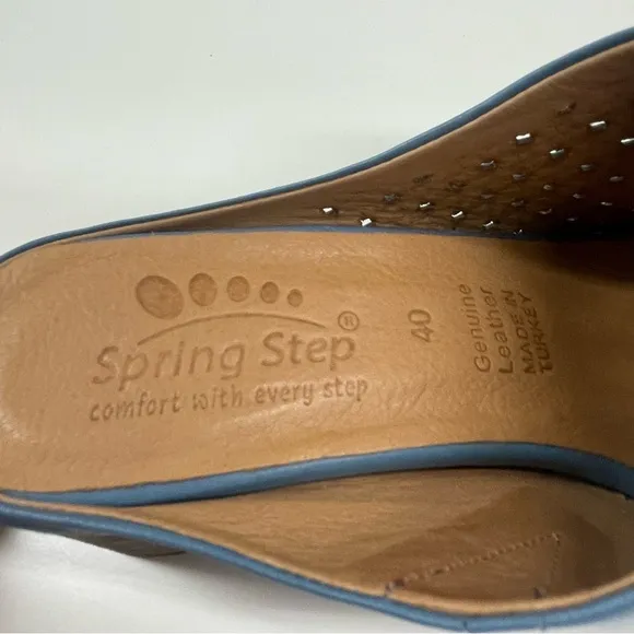 New Spring Step Arlyse Leather Mules  Size US 9, EU 40